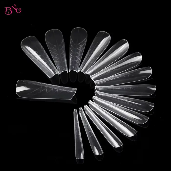 BNG Large taille double formes ongles carré cercueil amande Extension d'ongle moule faux