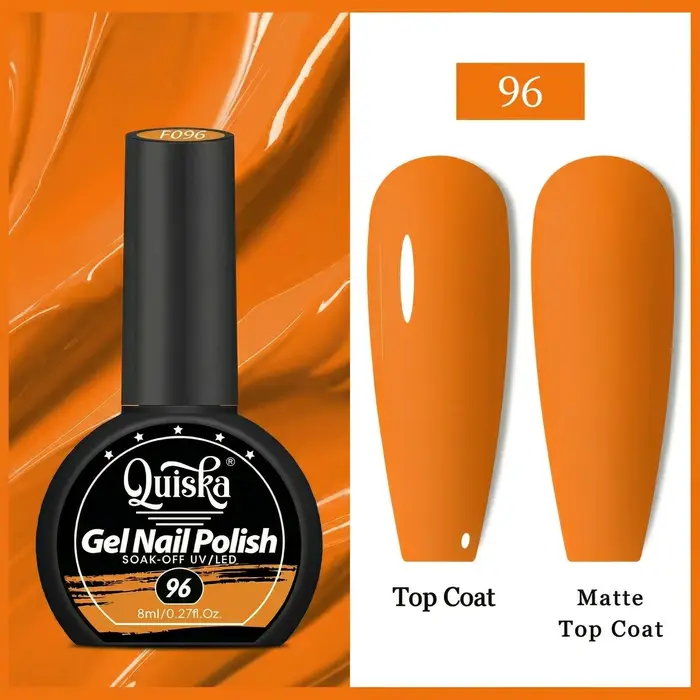 Vernis à ongles fluorescent Quiska 8 ml — Série Néon | Convient à toutes les saisons | Gel durci aux UV | Formule à