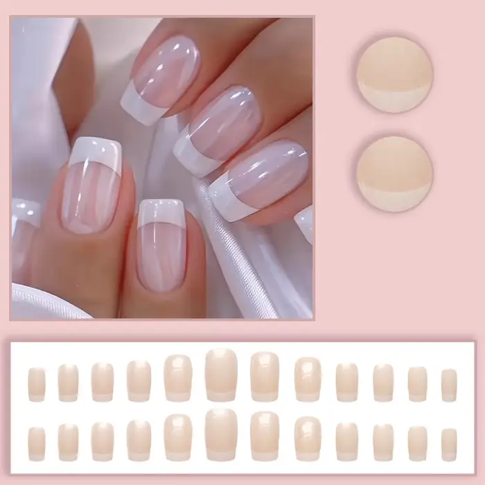 Faux ongles courts et moyens pour femmes et filles