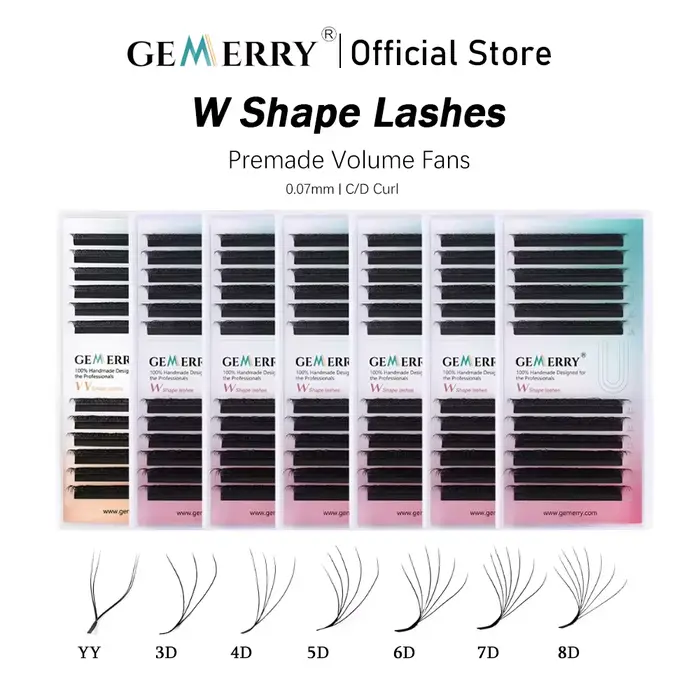 Gemerry YY cils en forme 3D 4D 5D 6D 8D ventilateurs préfabriqués Extension