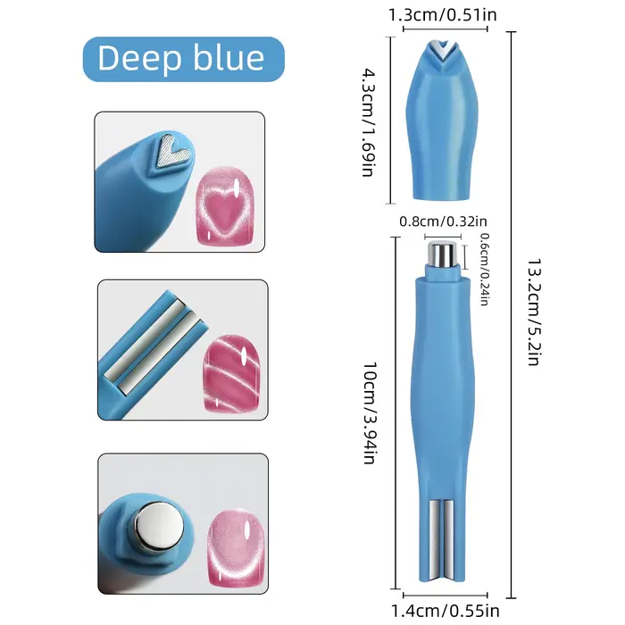 Stylo magnétique pour ongles 3 en 1