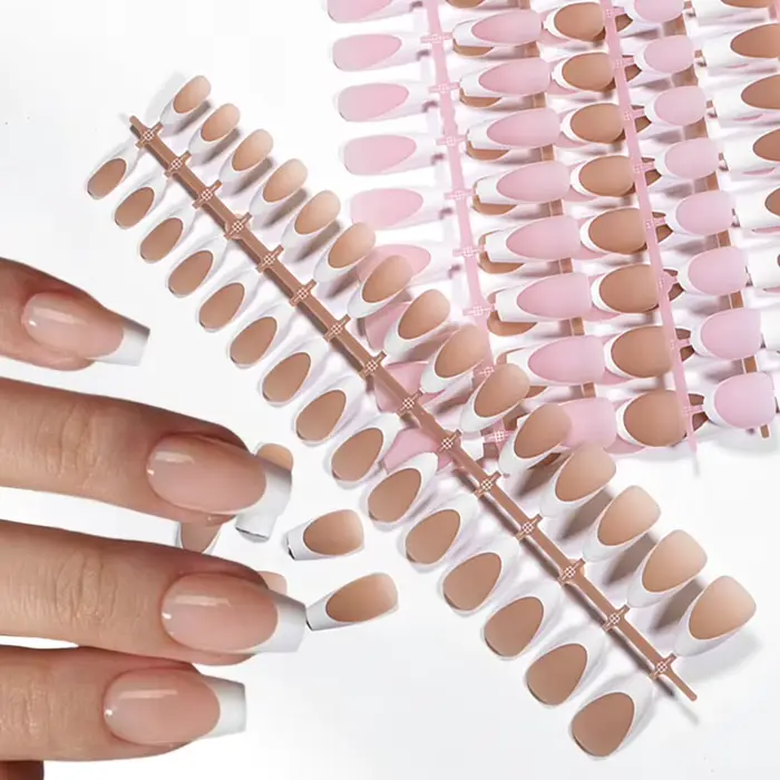 Faux ongles français à pression