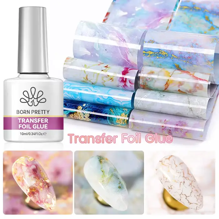 BORN PRETTY 10ml Gel Vernis à Ongles Semi-Permanent Effet Feuille de Transfert pour Autocollant Adhésif