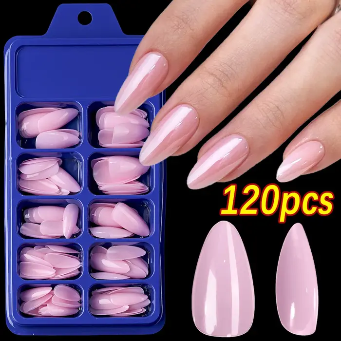 120 pièces cerise rouge court carré presse sur ongles 1 * boîte brillant