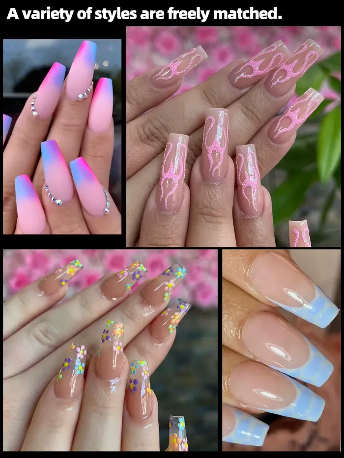 500 pièces pointes d'ongles français clair Nature faux demi-couverture presse sur ongles acryliques 