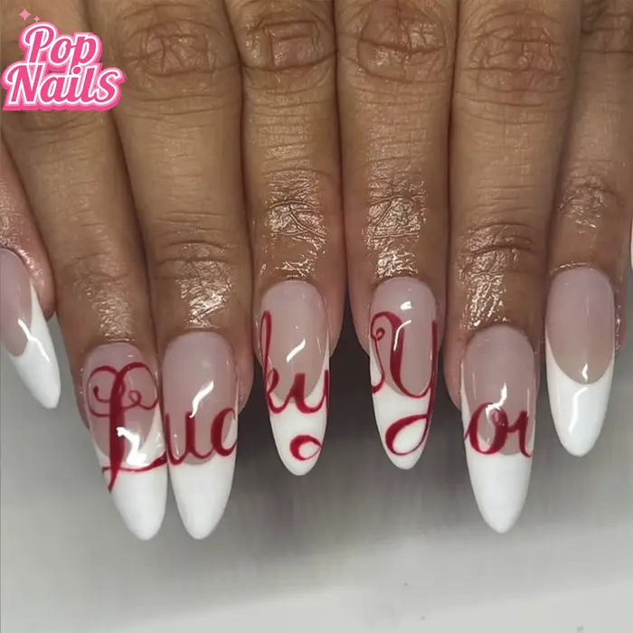 Faux ongles «Lucky You» peints à la main