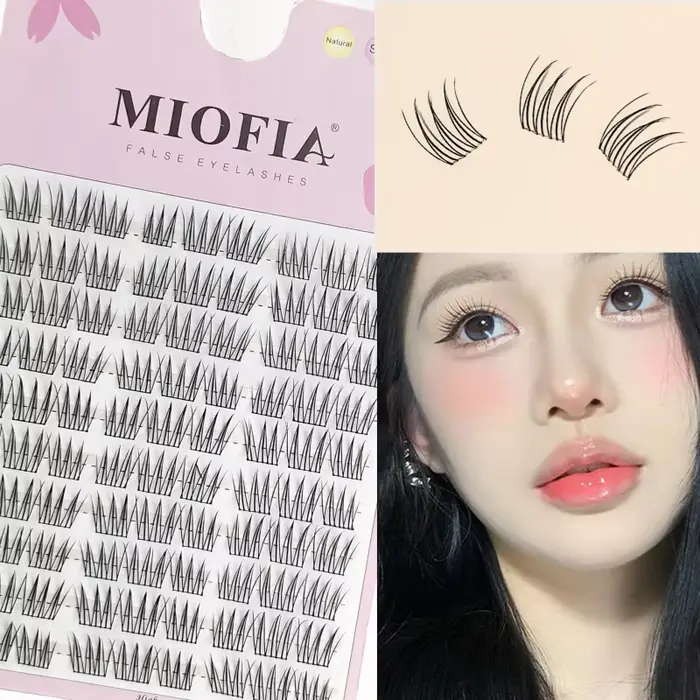 1/boîte 90 grappes idole faux cils noir naturel Manga cils Anime cils grande capacité cils Extension
