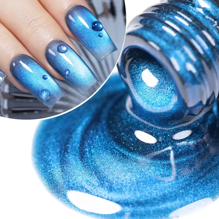 AWStorG 7.5ML océan ondulation oeil de chat Gel Aurora violet bleu Gel magnétique vernis à ongles Semi Permanent tremper UV LED Gel manucure