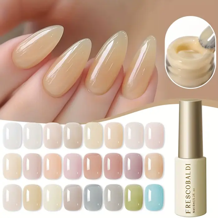 24 pièces série translucide 24 couleurs --- nouvelle nail art populaire ultra-lumineux glace