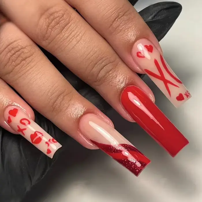 Faux Lèvres Rouges Sexy pour Mariage Romantique, Faux Art de la Journée des Léons, Blanc Givré, N64.