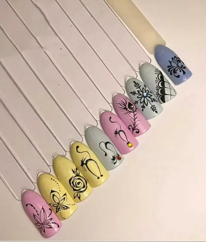 Livre de modèles réutilisables pour la pratique du nail art – Outil d'apprentissage et de dessin pour la manucure