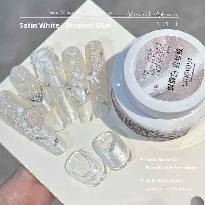 Gel extensible blanc soyeux pour ongles