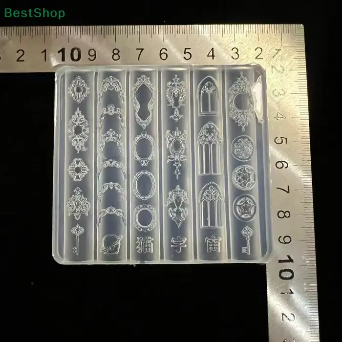 ♥ ♥ ♥ Moule 3D en Silicone pour Nail Art, Style européen, motifs rétro, chandelier, bougie, décor, b