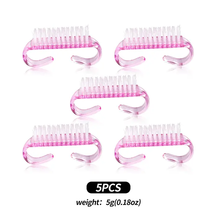 5/10 pièces nettoyeur dur corne brosses à ongles 5 couleurs Nail Art manucure pédicure enlever la poussière plastique
