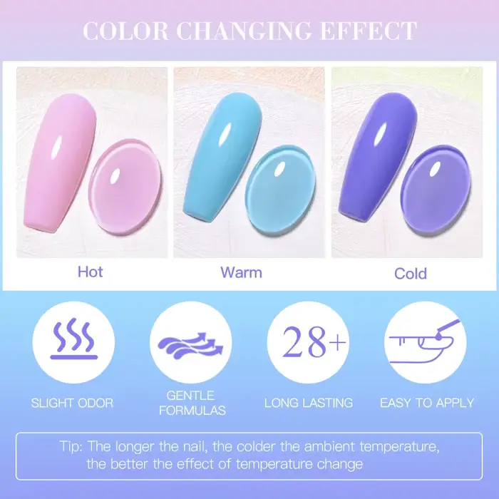 MEET ACROSS 75 couleurs vernis à ongles thermique 3