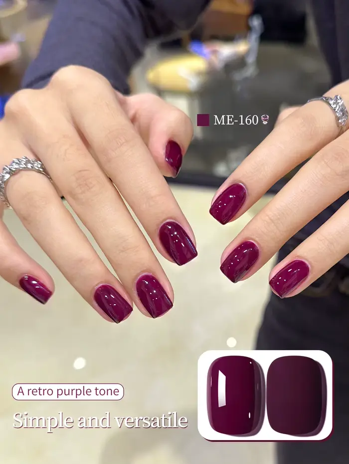 1Pc 15ML violet rouge Gel pour ongles Semi Permanent Nail Art trempage UV LED Salon de manucure bricolage