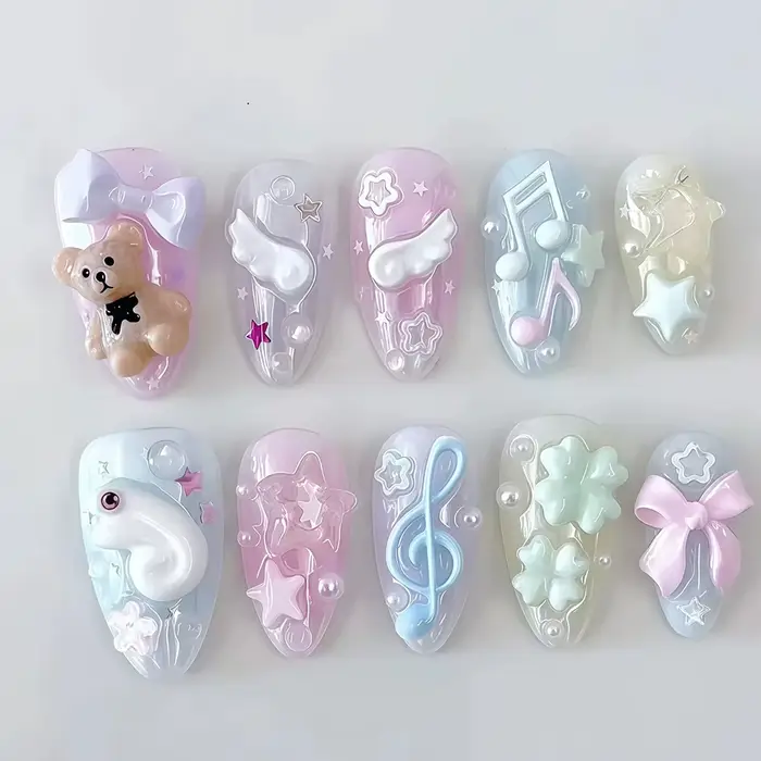 Moule en silicone pour nail art Ailes Mignonnes