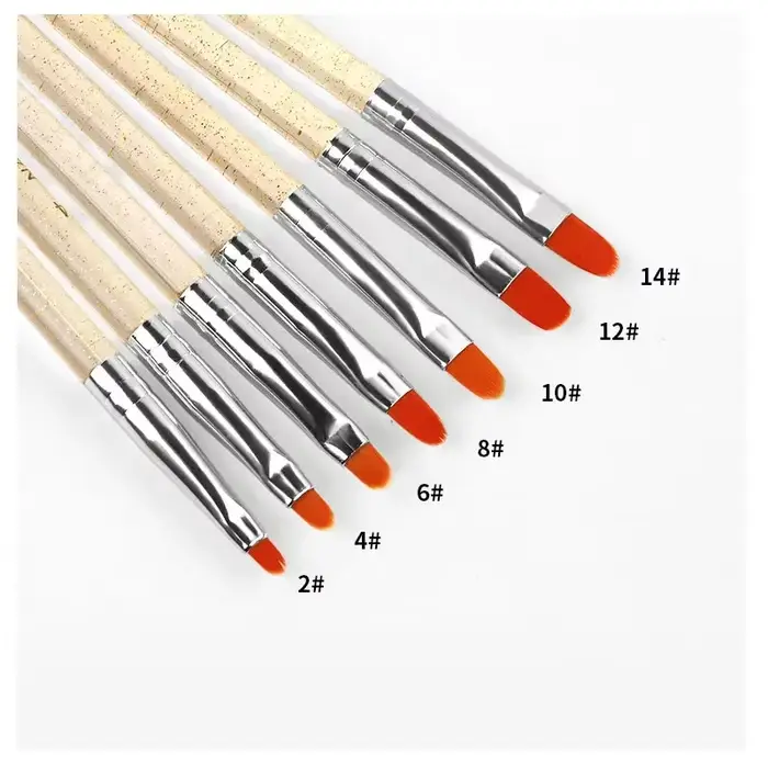 7 pièces/ensemble Nylon cheveux UV Gel acrylique Nail Art constructeur brosse stylo stylos à dessin pour la conception des ongles fournitures pour les professionnels
