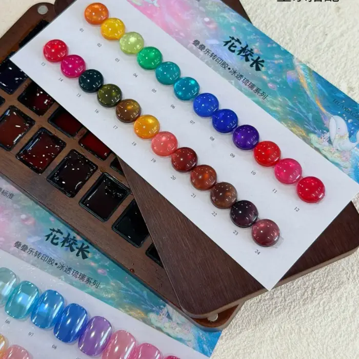 Vernis à ongles gel semi-transparent 24 couleurs, rose nude ambre, gel UV, translucide, semi-permanent, tout pour la manucure des ongles