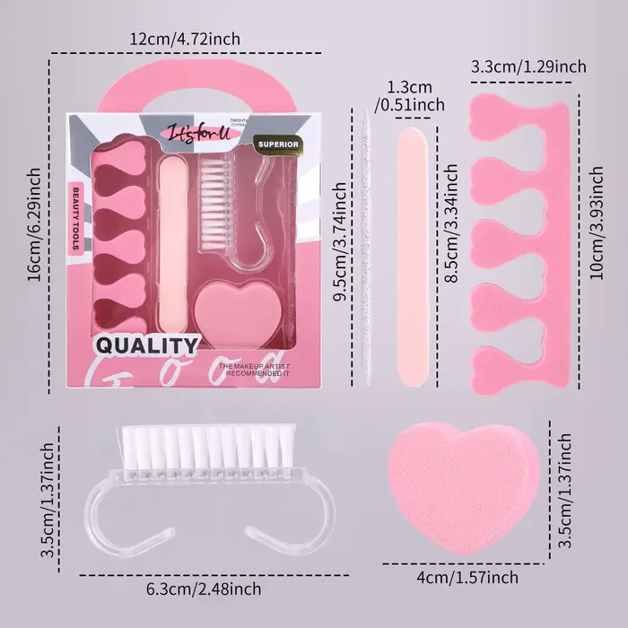 Ensemble d'outils pour ongles 5 pièces