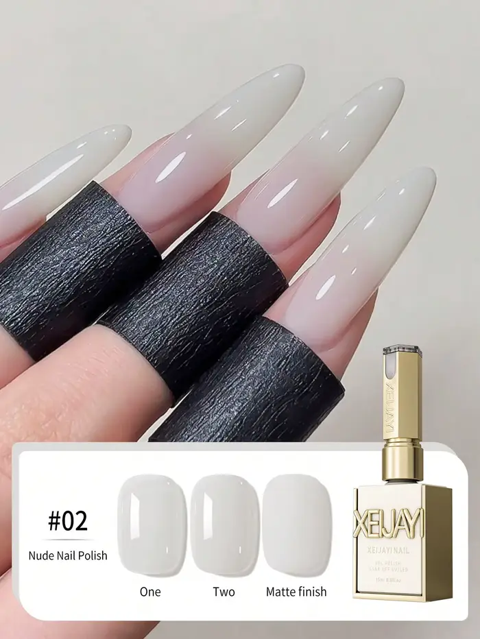 1 pièce de vernis à ongles gel transparent laiteux blanc 15 ml