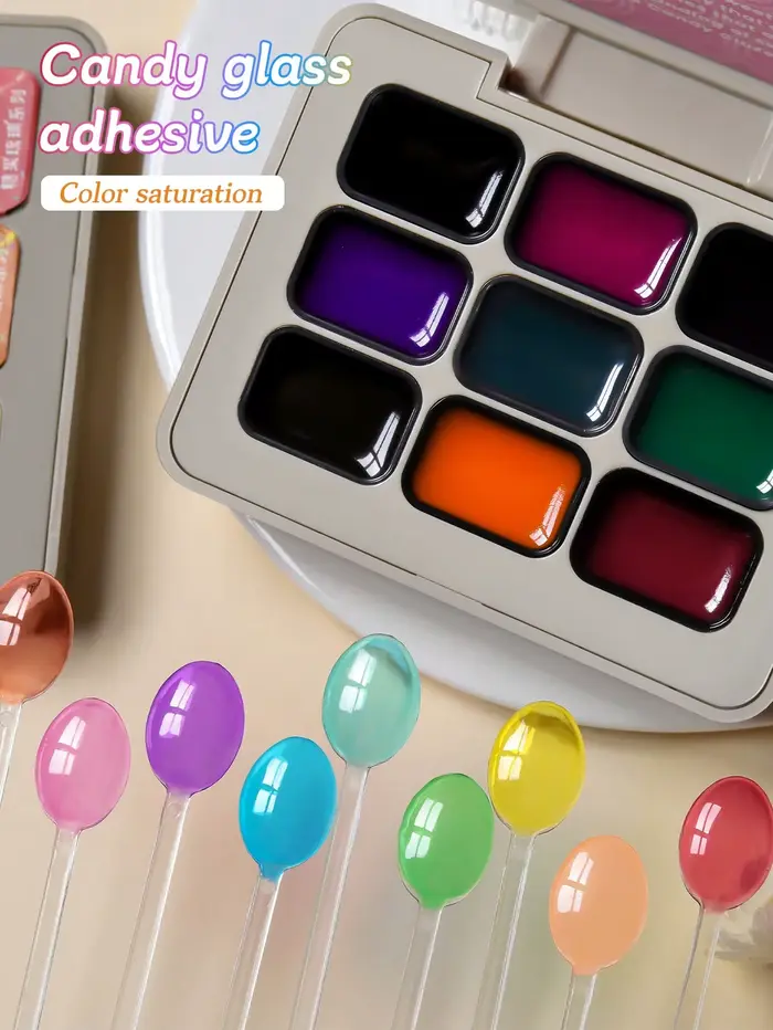 Ensemble de 9 pièces de vernis à ongles de couleur d'art d'ongle de printemps 2025