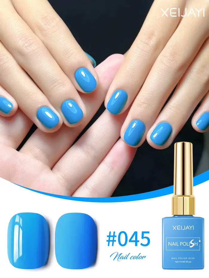 XEIJAYI 1Pc 15ml Vernis à ongles gel bleu - Soak Off UV