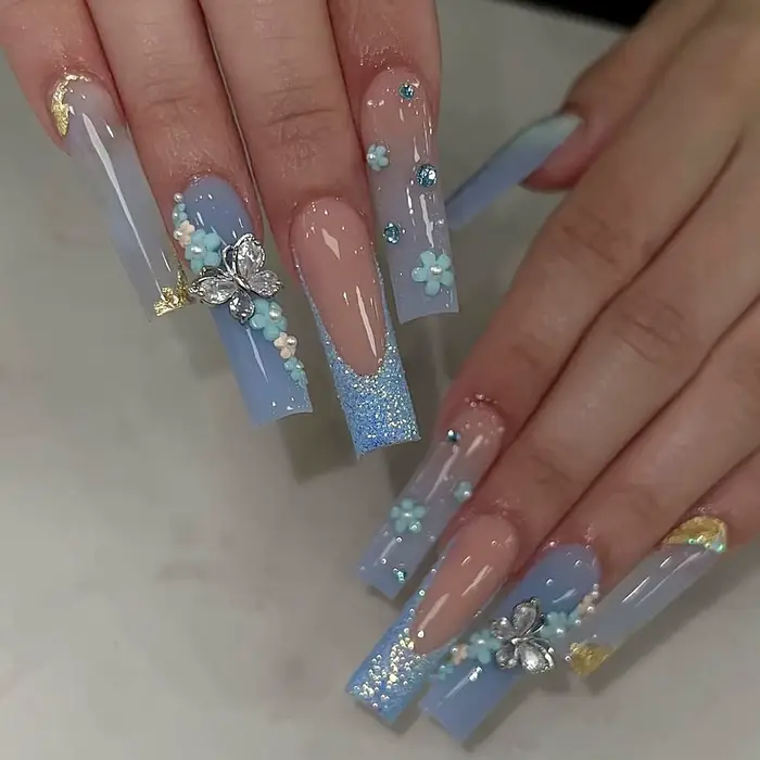 Faux Ongles Longs et Courts pour Femme et Fille, Nministériels d Floral Mignon, Décoration à 50 Poin