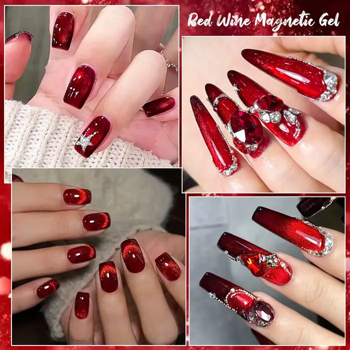 Vernis Gel Nai magnétique vin rouge 10ml