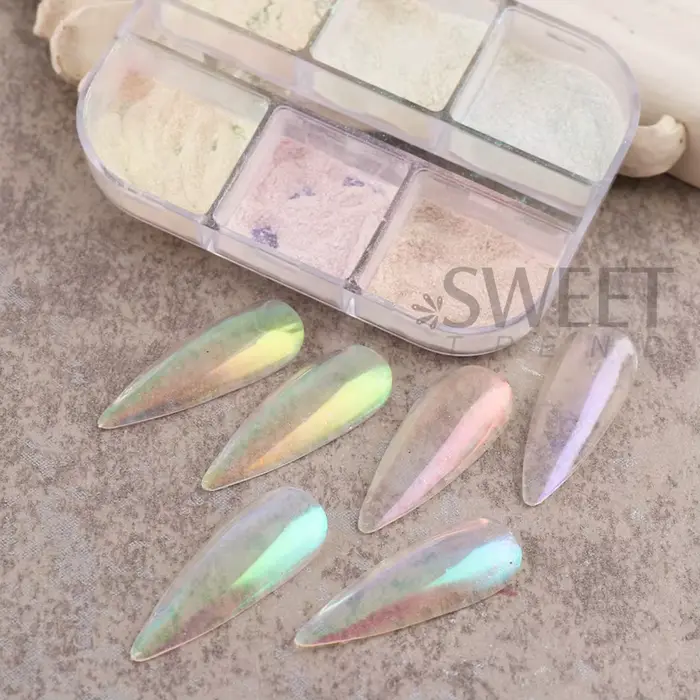 Poudre pour ongles miroir aurore