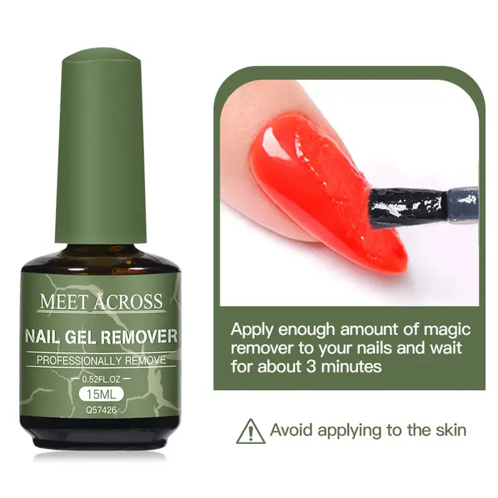 1/4 bouteille de vernis à ongles dissolvant de Gel à tremper 3 Minutes élimine rapidement et facilement