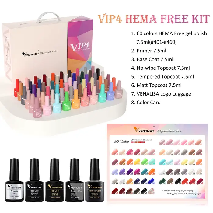 VENALCrawVIP5-Kit de Verhéritage à Ongles Gel Professionnel