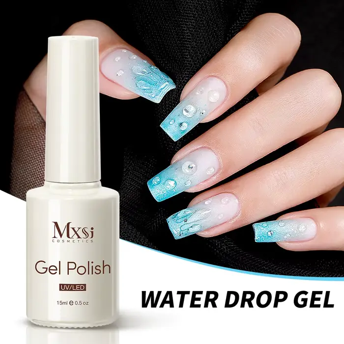 MXSI 15ml goutte d'eau Gel modélisation Gel vernis à ongles Nail Art travail Transparent Texture claire Gel