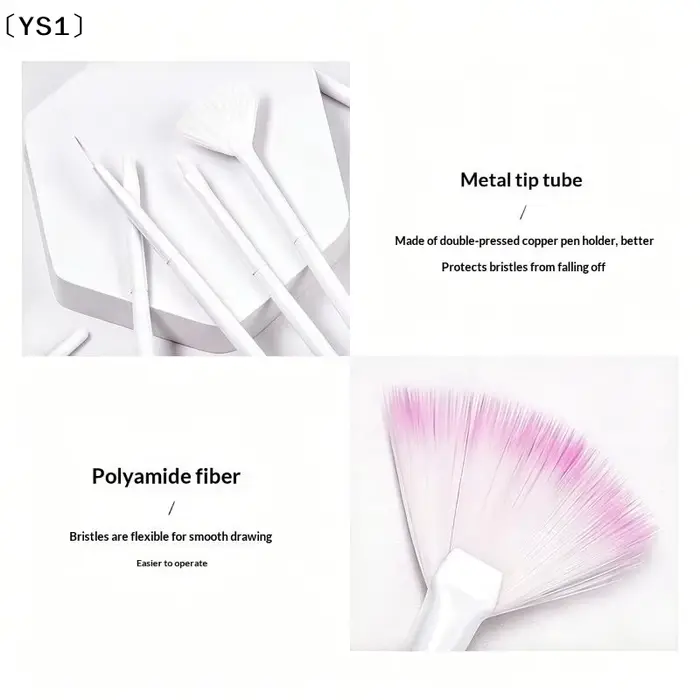 〔YS1〕Ensemble de 7 pinceaux pour nail art