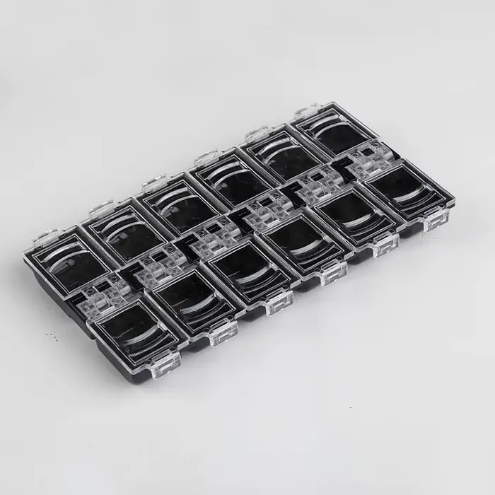 Boîte de rangement pour Nail Art, conteneurs scellés individuels, étui multi-grilles, organisateur p