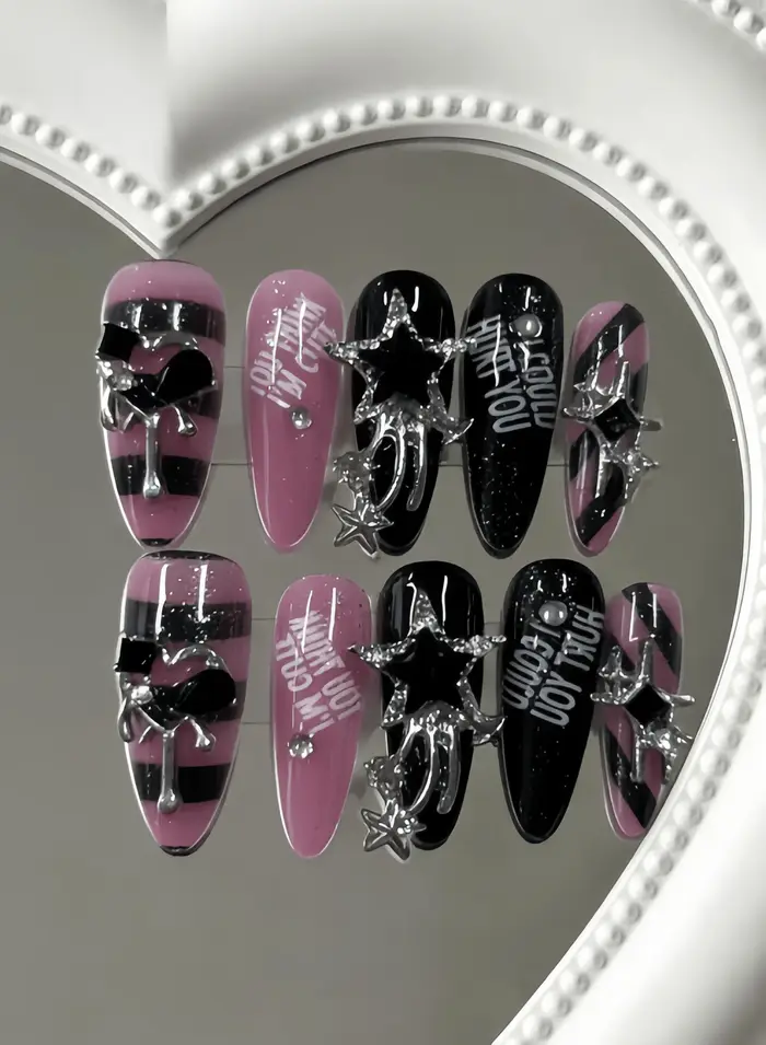 10 faux ongles en forme d'amande