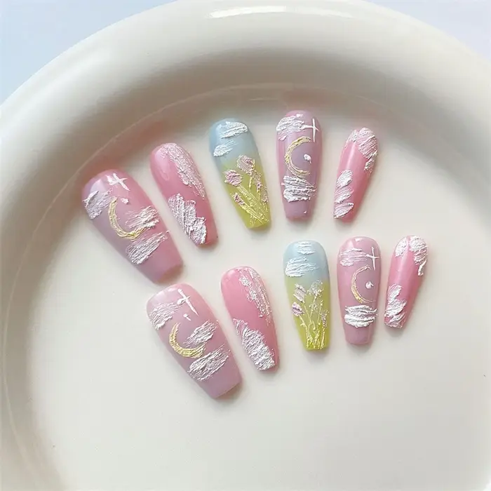 Faux Ongles Adhésifs et Réutilisables pour Femme