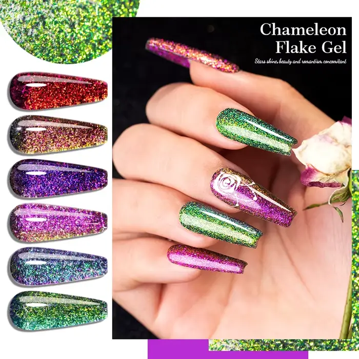 Vernis à ongles en gel AWStorG Chameleon Flake