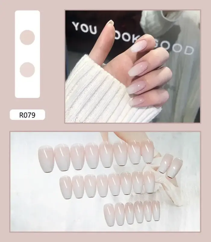 Lot de 24 faux ongles à presser