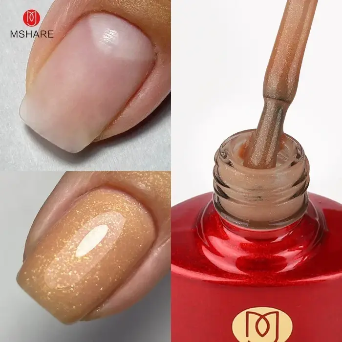 MSHARE – vernis Gel à Base en caoutchouc scintillant pour ongles