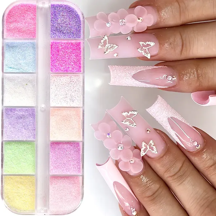 Poudre à ongles estivale 12 grilles