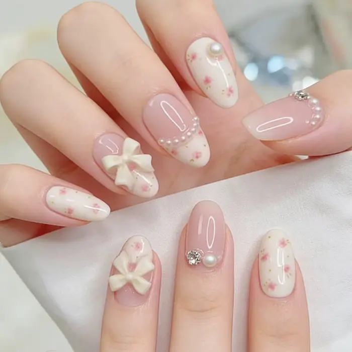 10 faux ongles faits main pour filles