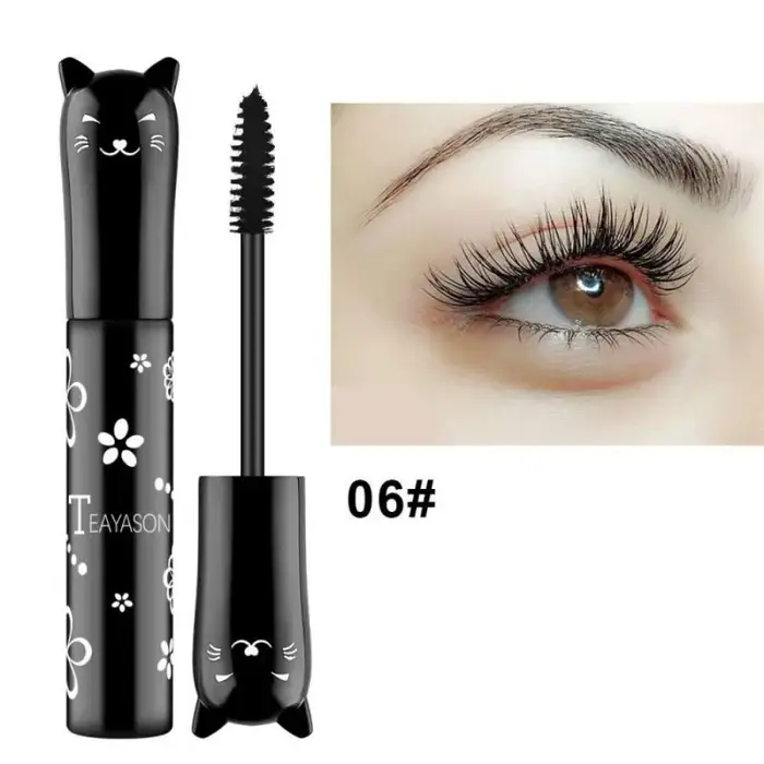 Mascara 6 couleurs avec grande tête de brosse, facile à appliquer, ne se décolore pas, blanc, violet, bleu royal, argent, café, pas facile à tacher, mascara et gel pour sourcils