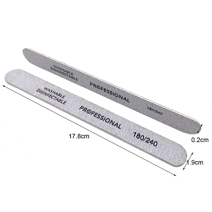 100 pcs/lot limes à ongles professionnelles 180/240 meulage polissage manucure pédicure Double face