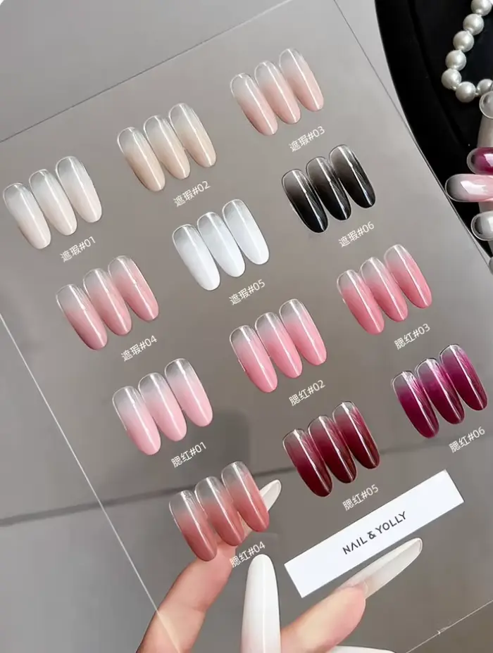 NAIL&YOLLY Ensemble de vernis à ongles en gel 4 en 1