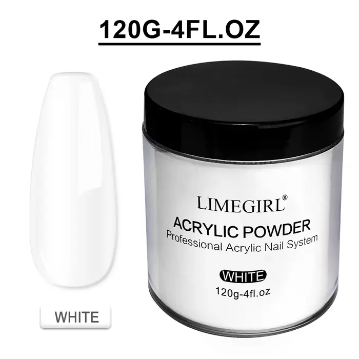 Poudre acrylique 120g avec rose clair blanc