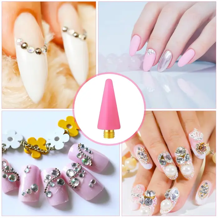 PINCEF-Stylo de pointage pour ongles, 12 pièces, pointe de remplacement, biscuits, outil pour ramass