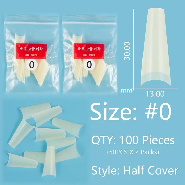 Ballerine longue taille unique 100 pièces faux ongles conseils ongles récupérer taille 3 4 5 6 faux 