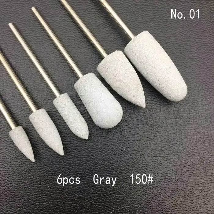 Foret à ongles en caoutchouc et silicone, fraise pour manucure, polisseuse Flexible, lime à ongles é