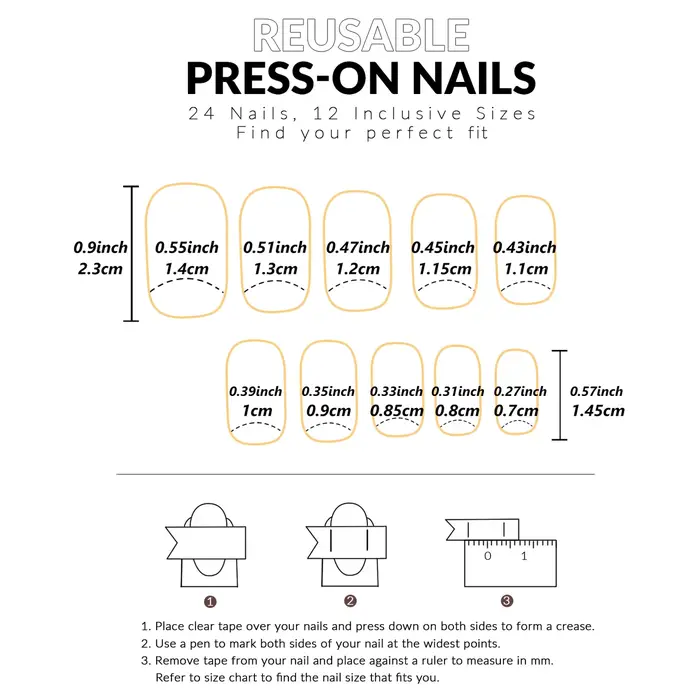 Améliorez instantané votre look avec 24 pièces-ensemble de faux ongles à couverture complète